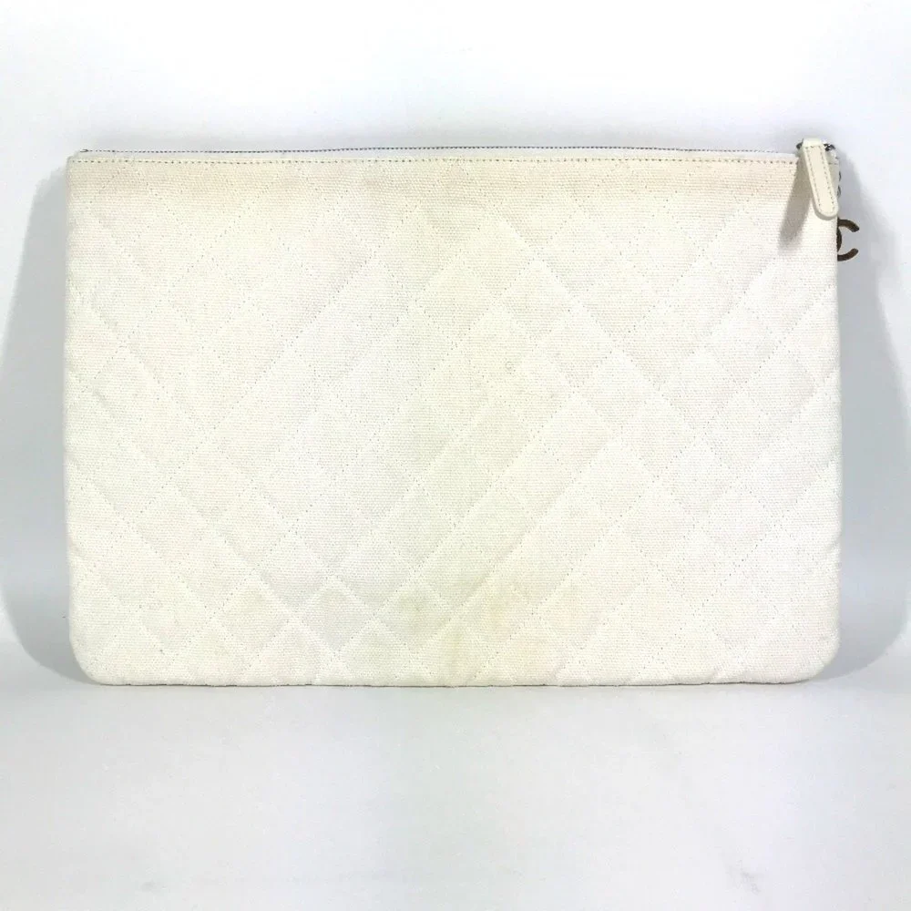 CHANEL Pink Canvas Pouch